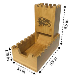 Handcrafted bamboo wood design by Galdor's Guild for tabletop elegance.