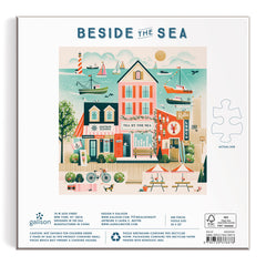 Galison Beside The Sea puzzle insert provides a helpful reference image.