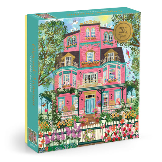 Galison Capeside Victorian foil puzzle cover with intricate manor artwork for a relaxing challenge