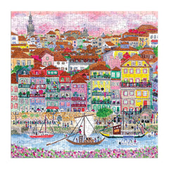 Galison Colors of Porto puzzle coastal Portugal scenery invites creative reflection.