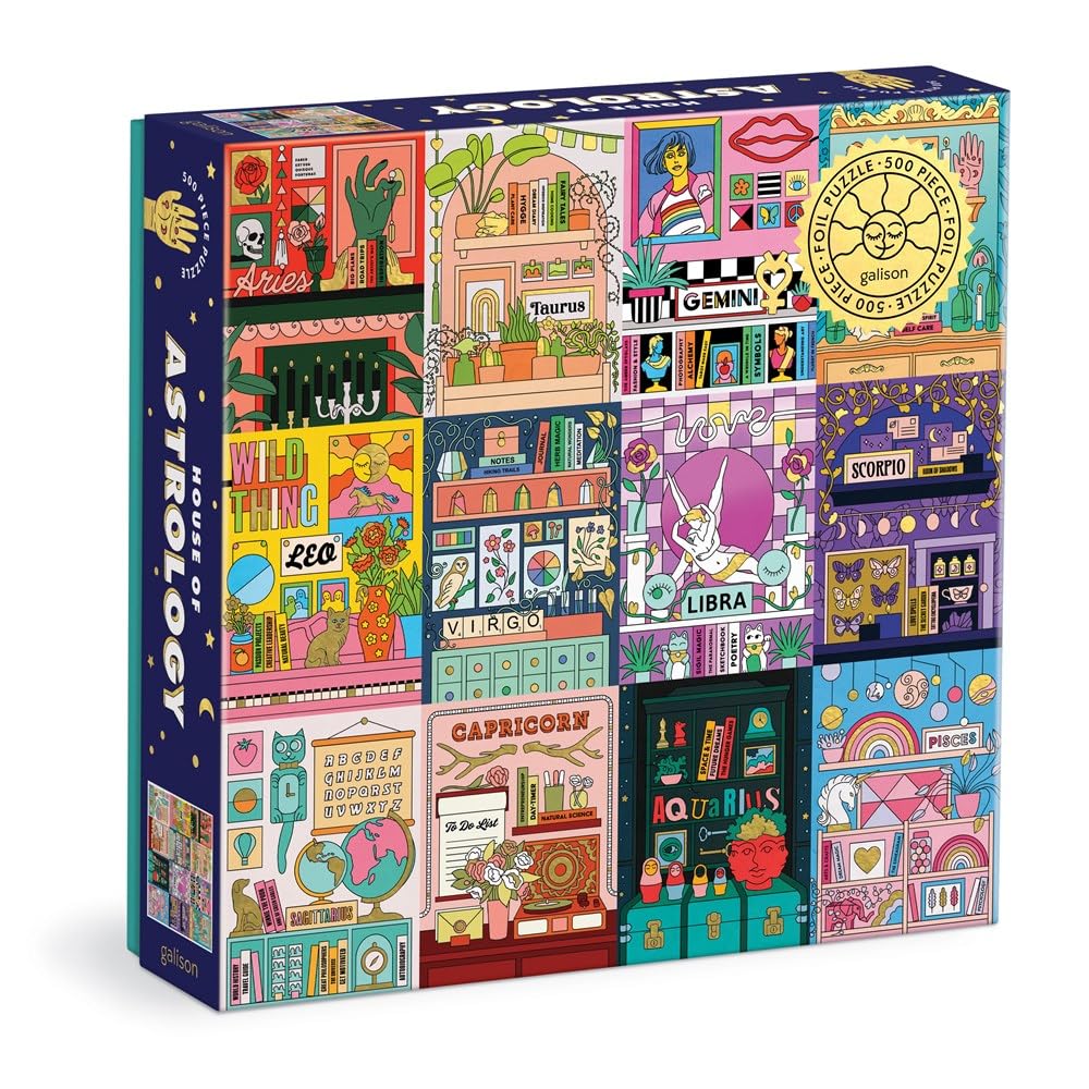 Galison House of Astrology puzzle box image, ideal for gifting and safe storage