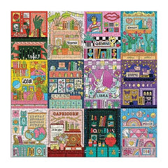 Galison House of Astrology puzzle pieces are thick and sturdy for easy handling