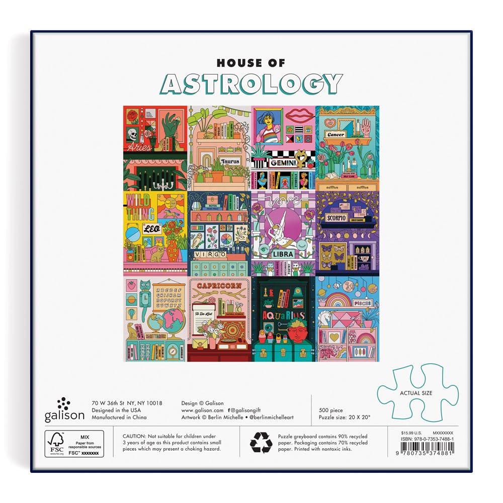Galison puzzle uses 90% recycled greyboard and FSC-certified packaging