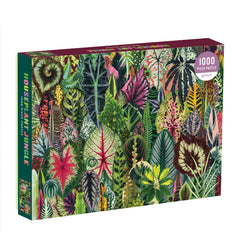 Galison Houseplant Jungle puzzle collage of leaves for calm, focused evenings.