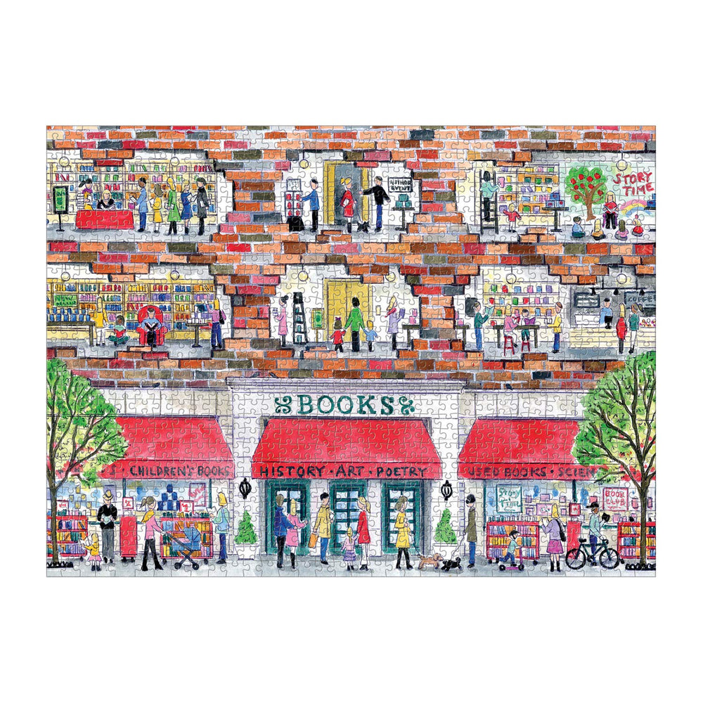 Galison puzzle box for A Day at the Bookstore by Michael Storrings