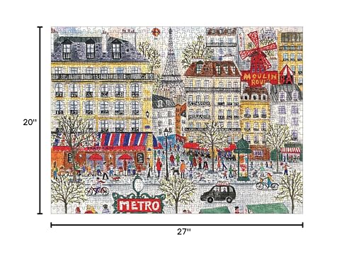 Galison Michael Storrings Paris puzzle storage box keeps pieces safe and organized.