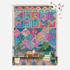 Galison Quilter's Corner quilt patterns close-up invites cozy crafting.