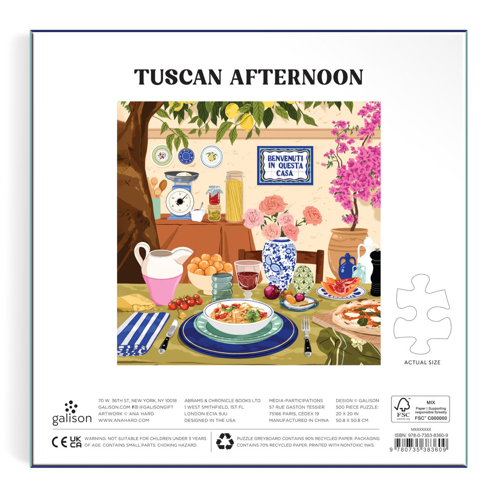 Galison Tuscan Afternoon completed puzzle, ready for display or relaxation.