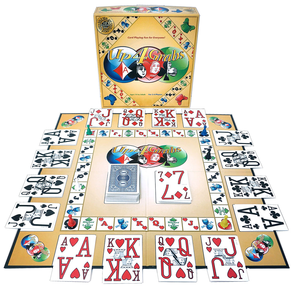 Game Development Group Up 4 Grabs board setup invites quick family play.