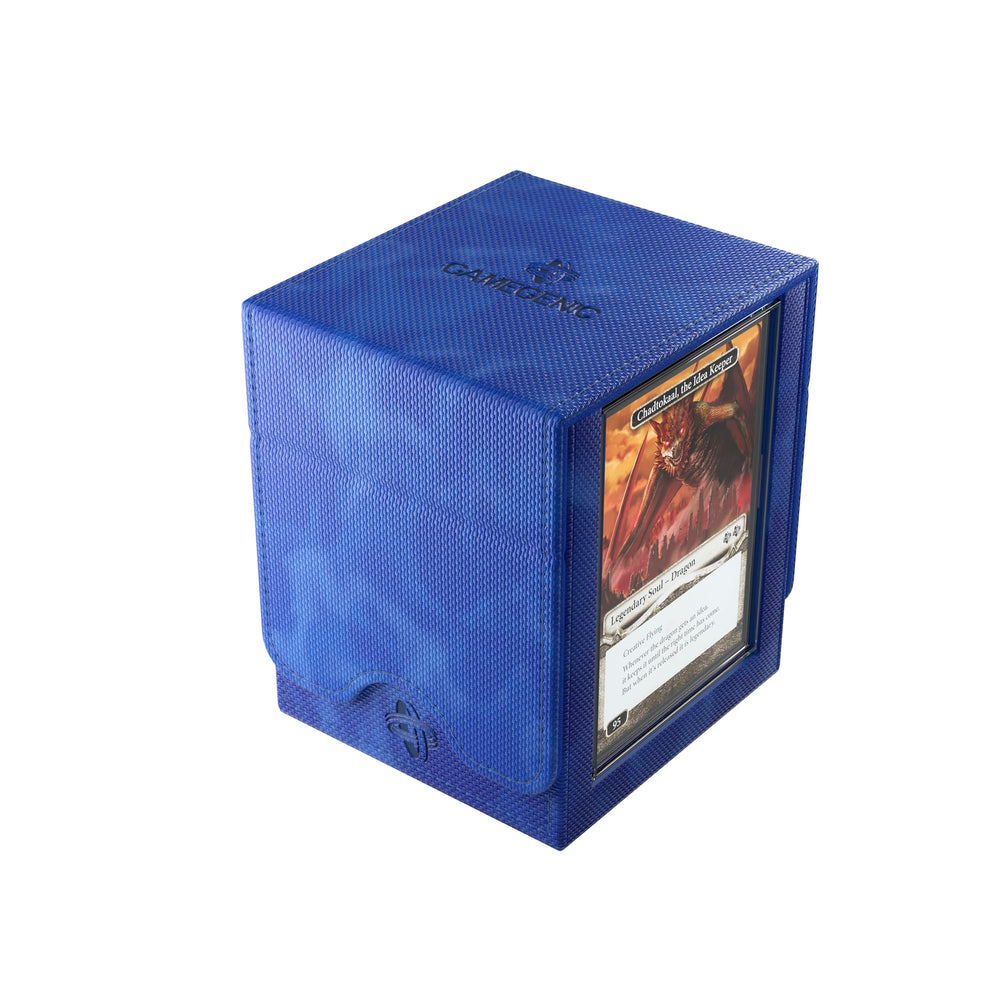 Gamegenic Squire Plus slide-case display of top card with UV protection for quick reference.