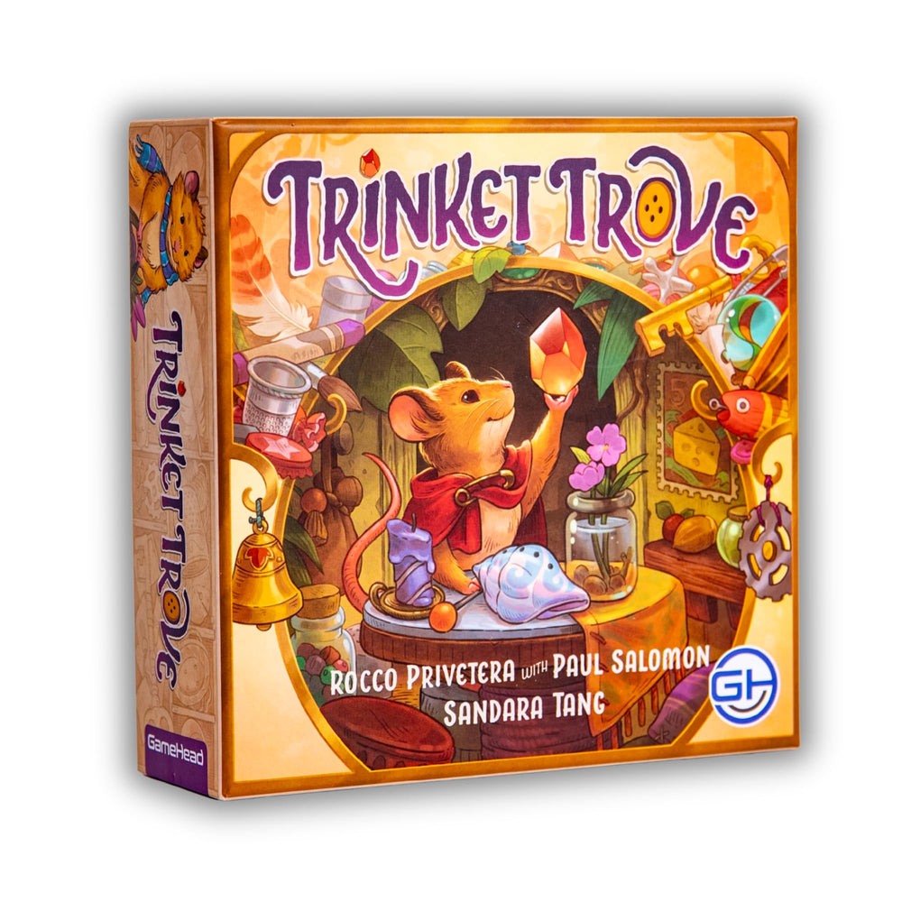 GameHead Trinket Trove cover showing cozy burrow theme for family game nights.