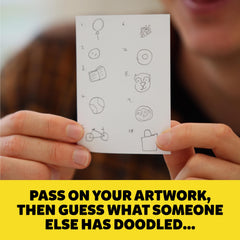 Gamely Six Second Scribbles scoring concept photo shows passing scribbles for guessing points.