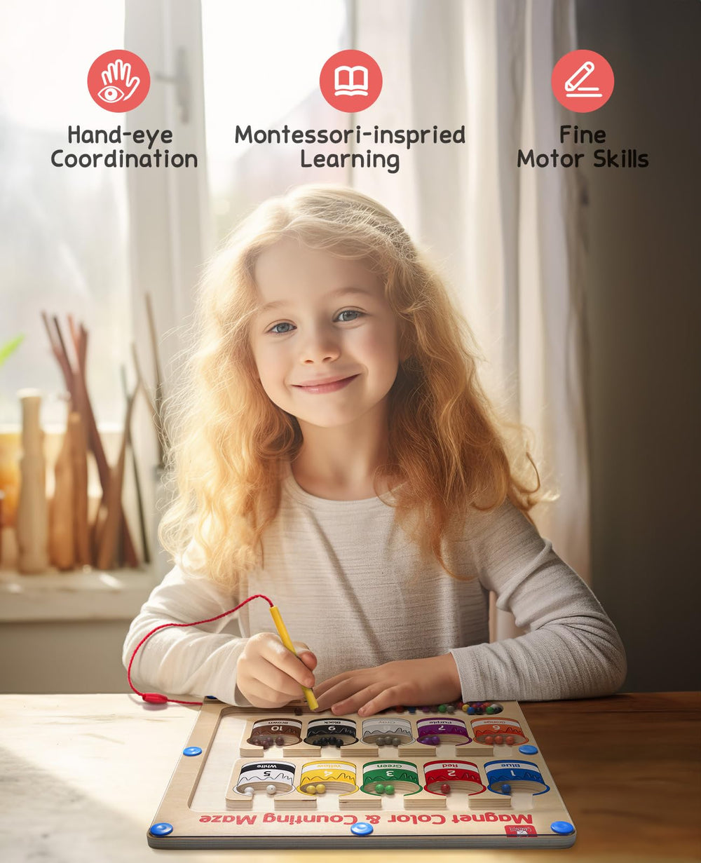 GAMENOTE 65 magnetic beads in 10 colors for counting and sorting play