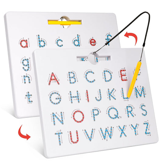 GAMENOTE uppercase side board for early letter recognition with color cues.