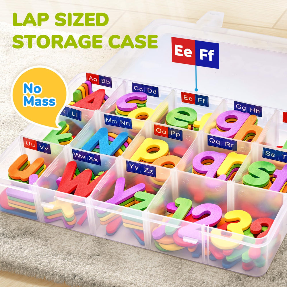 Gamenote soft-touch EVA foam letters attach securely to surfaces without slipping.