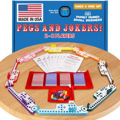 GAMES BY 3D Pegs and Jokers with horse-head pegs offer tactile fun during family game night.