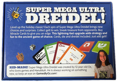 Games by Oz Super Mega Ultra Dreidel family playing together in cozy living room