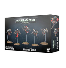 Games Workshop Adepta Sororitas Seraphim Squad miniature ready for painting and tabletop battles.
