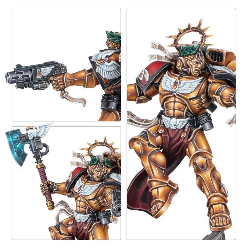 Games Workshop Blood Angels Axe Mortalis showcases a lethal melee weapon for dynamic scenes.