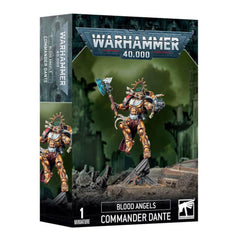 Games Workshop Blood Angels Commander Dante assembly pose for a dramatic tabletop centerpiece.