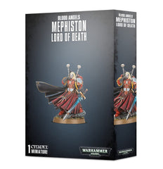 Games Workshop Blood Angels Mephiston miniature, front view, highlighting intricate details for display and tabletop use.