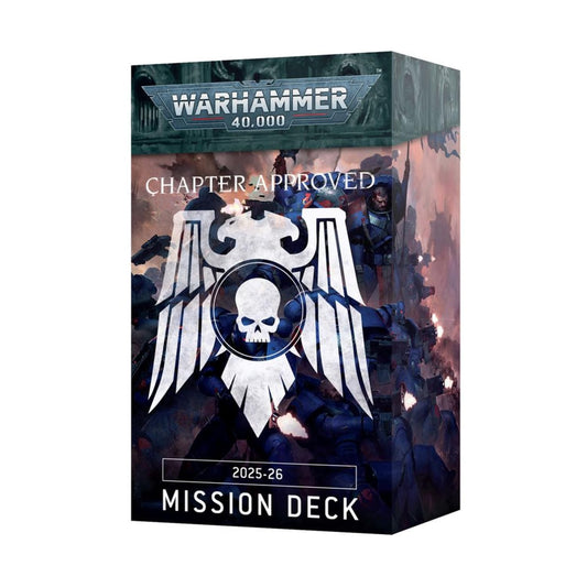 Games Workshop Chapter Approved deck of reference cards speeds up matched play.