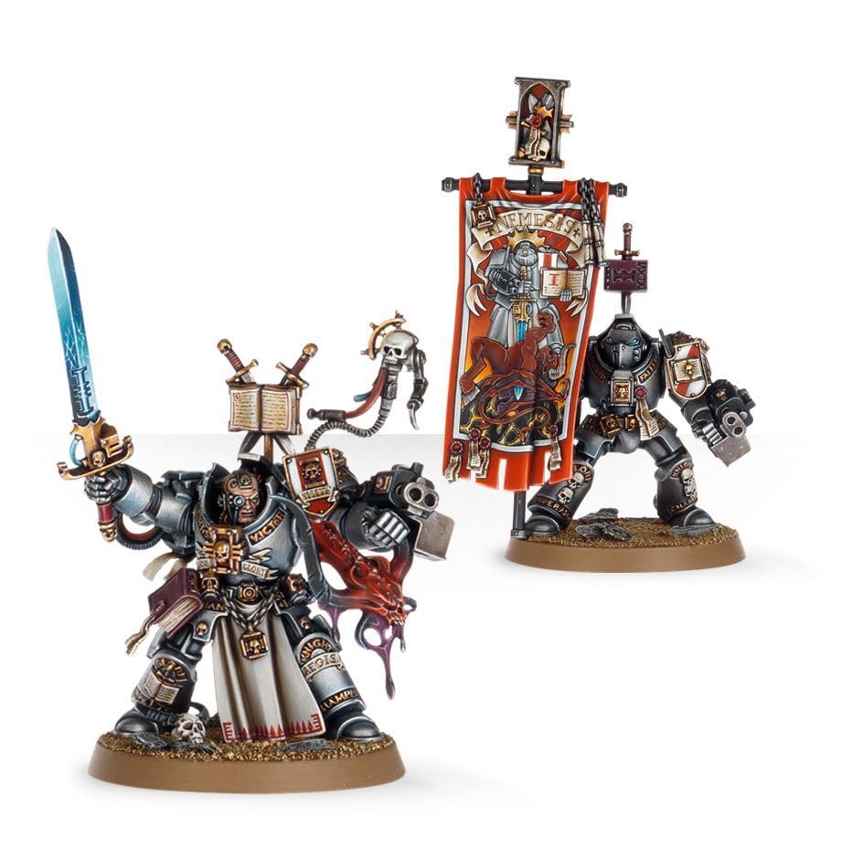 Games Workshop Grey Knights five 40mm bases support stable, display-ready units.
