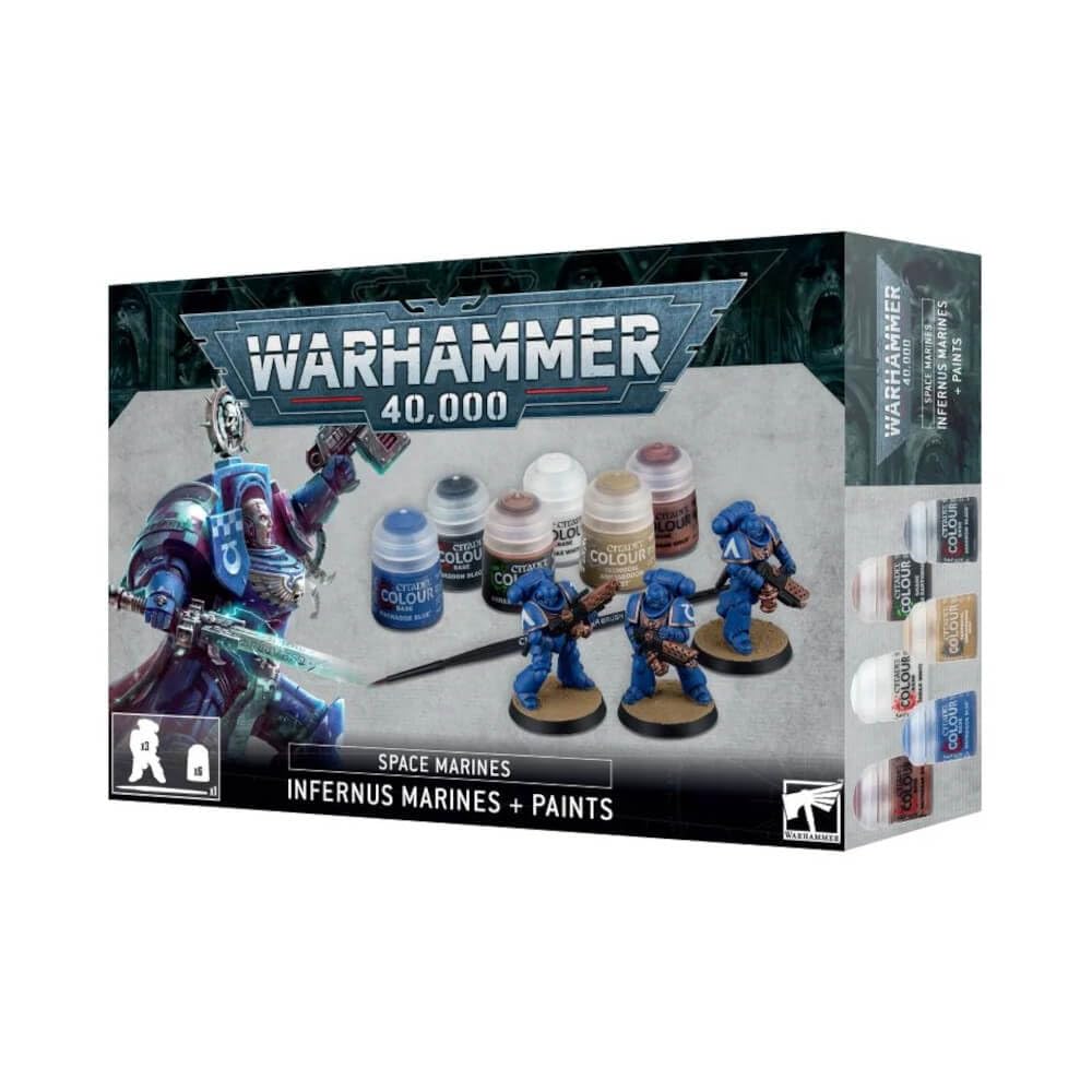 Games Workshop Space Marines Infernus Assembly pose for quick hobby setup.