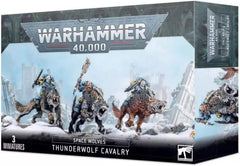 Games Workshop Space Wolves Thunder Wolf Cavalry miniature box, ready for painting and tabletop hobby.
