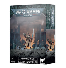 Games Workshop Cadian Castellan figure in heroic pose for Astra Militarum battles