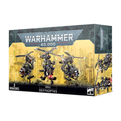 Games Workshop Warhammer 40k Orks Deffkoptas kit ready for assembly and tabletop battles.