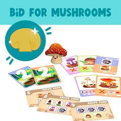 Gamewright A Bunch of Fun Guys recipe cards illustrating combos for scoring
