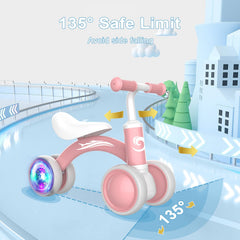 Gamfeiny 135-degree steering limit reduces side falls during first rides.