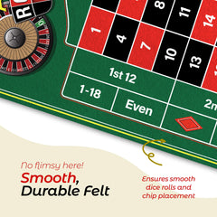 Gamie 36x72 table mat laid flat on a table ready for play.