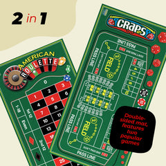 Gamie craps layout side view suited for casual craps sessions.