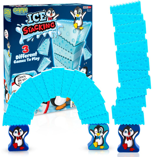 Gamie penguin ice game setup with pieces for family play.