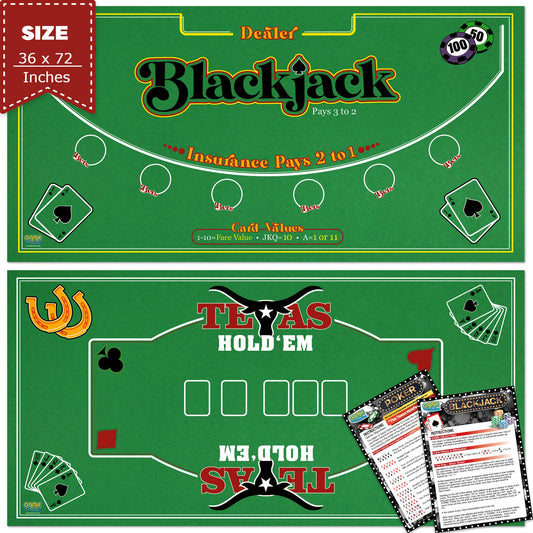 Gamie Texas Hold’em side mat for home games and quick setup.
