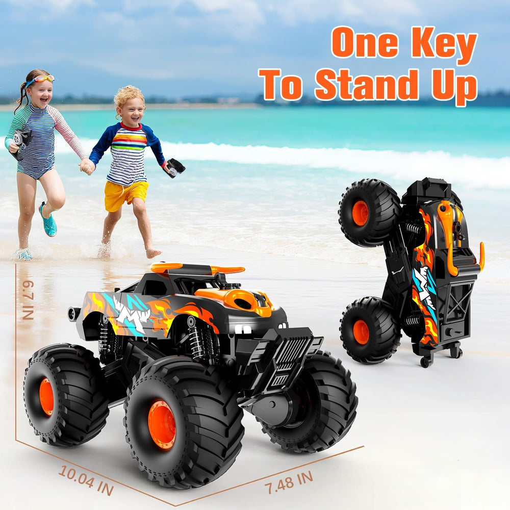 Gampop Monster Truck dual spray feature adds realistic off-road flair.