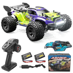 GAMRUXI 1:18 RC car front view showing speed-ready stance and rugged tires