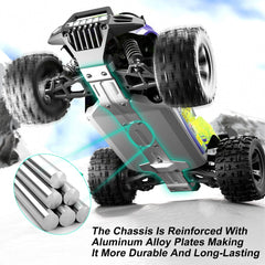GAMRUXI IPX4 waterproof chassis for mud, snow, and light water exposure