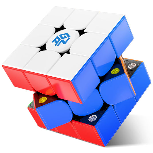 GAN 356 M magnetic cube with visible magnets for precise, fast turning.