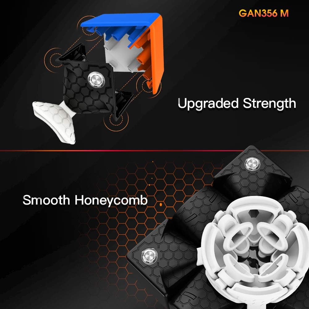 GAN 356 M visible magnets align cube layers for precise turns