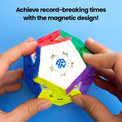 GAN Megaminx Maglev stickerless UV-coated finish resists smudges and looks premium
