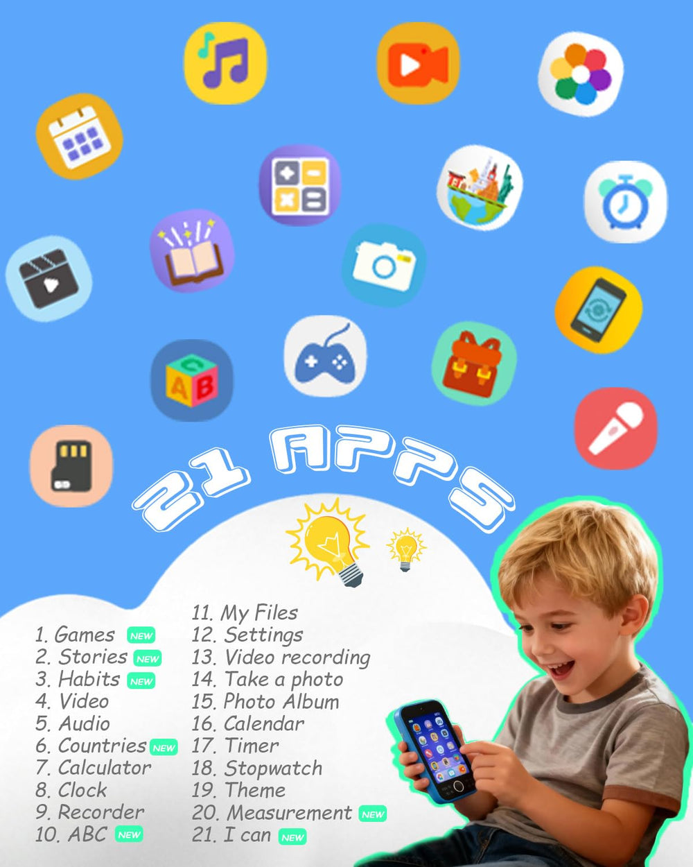 GANDASHI Headphone jack enables quiet focused learning or entertainment on the go.