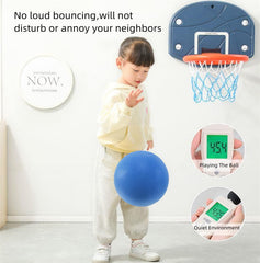 Ganjiang blue foam ball demonstrating controlled bounce for safe games.