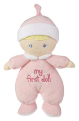 Ganz My First Doll with soft plush blonde hair for gentle cuddling
