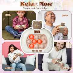GAPER GO Pop Game Light Up Bear — compact travel toy for on-the-go entertainment.