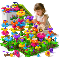 Garbo Star 112p flower petals and stems for open-ended garden play and fine motor practice