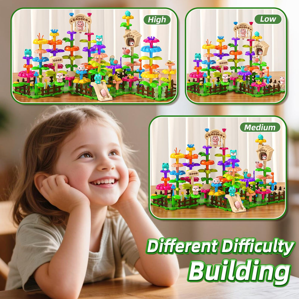 Garbo Star 145 Pcs Toddler Gardening Set connectors for easy assembly