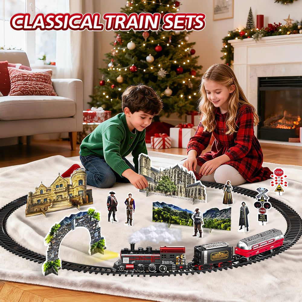 Garbo Star Christmas Train curved track set invites varied layouts and smooth curves